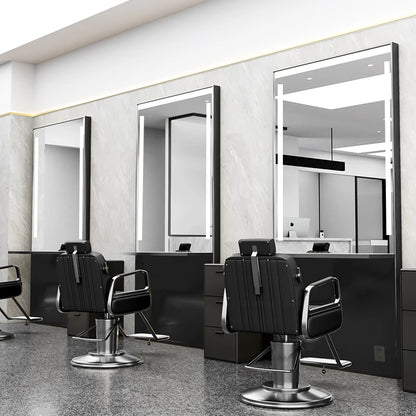 HJ Barber Shop Mirror Quick Cut Special Mirror Hair Salon Internet celebrity hair salon Full Lamp Mirror