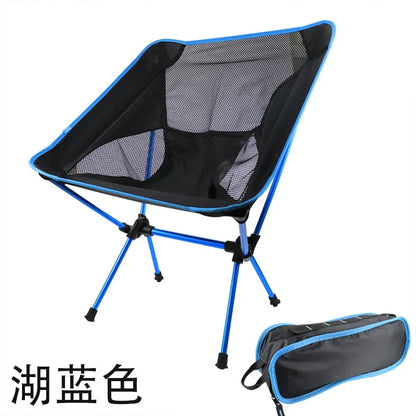 Lightweight Folding Camping Chair,Portable Aluminum Alloy Outdoor Chair with Lazy Backrest,Foldable Design for Fishing,Hiking