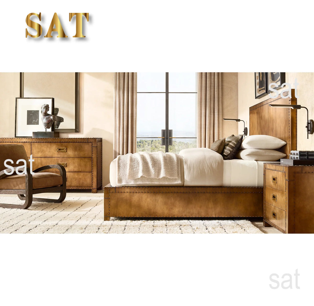 -High-quality luxury chair, unique design, low oak, suitable for living room comfort villa elegant hotel bedroom application