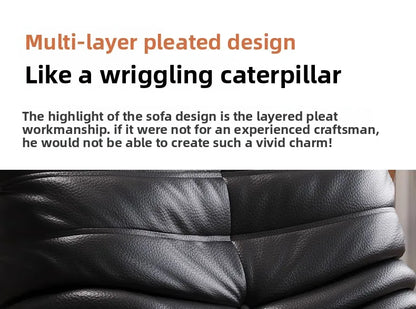 Caterpillar leather sofa togo lazy sofa can lie down and sleep modern light luxury single recliner living room sofa