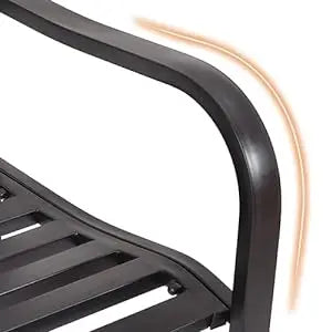 New Trend Backyard Modern Outdoor Bench Outdoor Garden Iron Bench