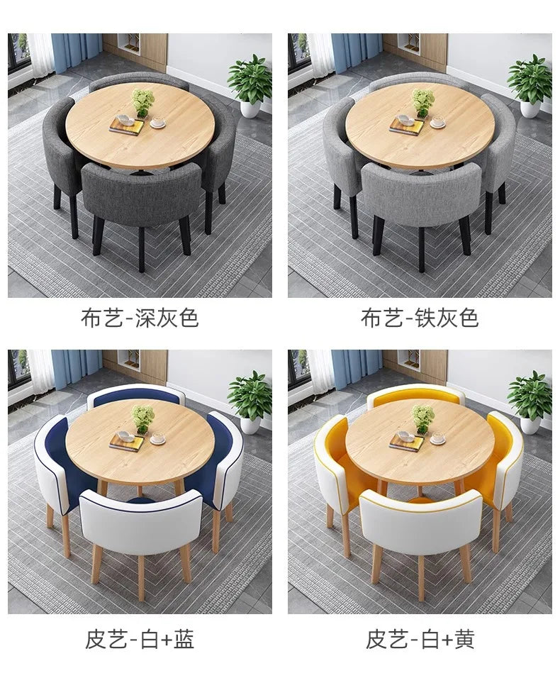 Simple square negotiation table and chair combination store, shop