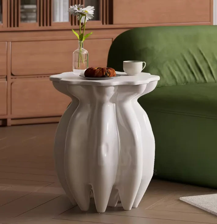 Table à thé moderne en verre de qualité supérieure, mobilier de luxe à une feuille de styliste artistique haut de gamme pour Table basse de salon