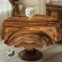 1 Piece of Retro Country Farmhouse Style Printed Tablecloth, Wooden Pattern Design, Suitable for Camping Style Picnic