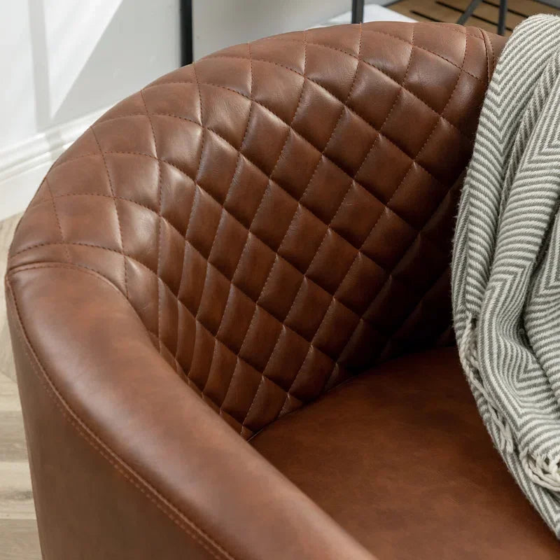 For Modern Tufted Upholstered Armchair Living Room Leisure Chair Single Sofa Chair Balcony Bedroom Study Room Barrel Club Chair