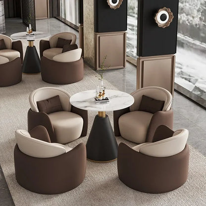 Italian Light Luxury Negotiation Sofa Hotel Lobby Meeting Area Tables And Chairs Sales Office Business Reception Sofa