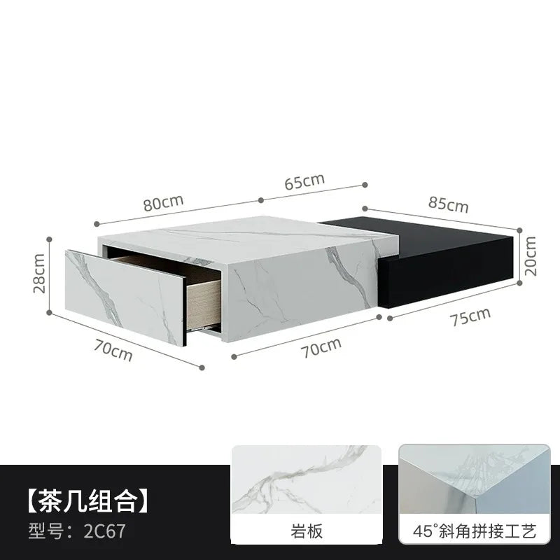 Italian Minimalist Rock Slab Coffee Tables Modern Minimalist Living Room Designer Coffee Table Creative Home Furniture FYCT
