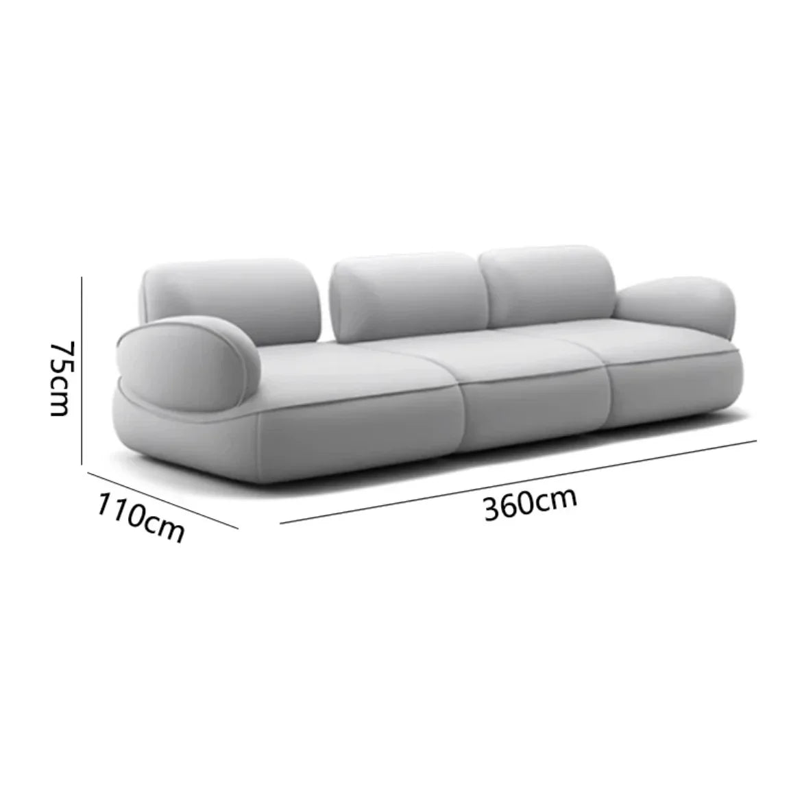 Snail sofa Milan Italian minimalist curved backrest adjustable modern simple wind sofa living room villa sofa