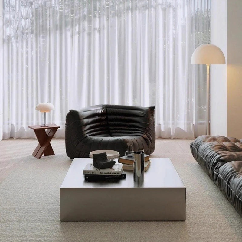 Unique Modern Coffee Table Metal Aesthetic Simple Living Room Decoration Coffee Table Center Italian Meubles Salon Furniture