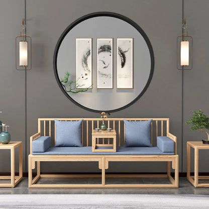 Han Solid Wood New Chinese Sofa Combination Living Room Zen Bed Hotel Homestay Push
