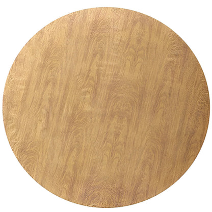 Round Table Cloth Waterproof Farmhouse Table Cover Decorative Wood/Woven Texture Tabletop Protection Rustic Wipeable