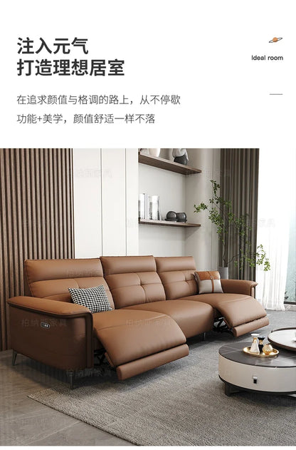 Vintage European Reclining Sofa Leather Office Designer Italiano Couch Adjustable Height Adults Sofa Inflavel Indoor Furniture