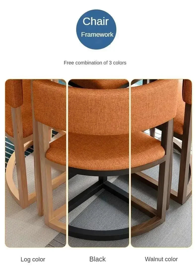 Round Mobile Dining Tables Set Kitchen 4 Chairs Center Wood Table Extendable Luxury Floor Mesa Comedor Home Furniture