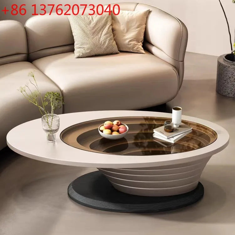 Petite et simple taille d'appartement, table à thé moderne de luxe légère 2025, haut de gamme, livraison une pièce