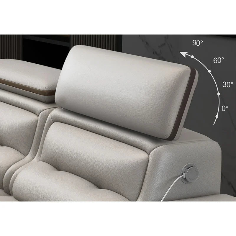 A Foshan High Quality Large L Shaped Corner Sofa Set Home Furniture Modern Luxury Modular Living Room Big Sectional Leather Sofa