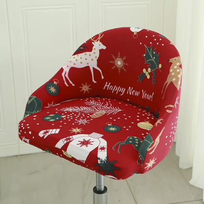 1PC Semi-Circular Universal Wear-Resistant Chair Cover Chair Cover Dust-proof Elastic Restaurant Hotel Dining Chair Cover 의자 커버