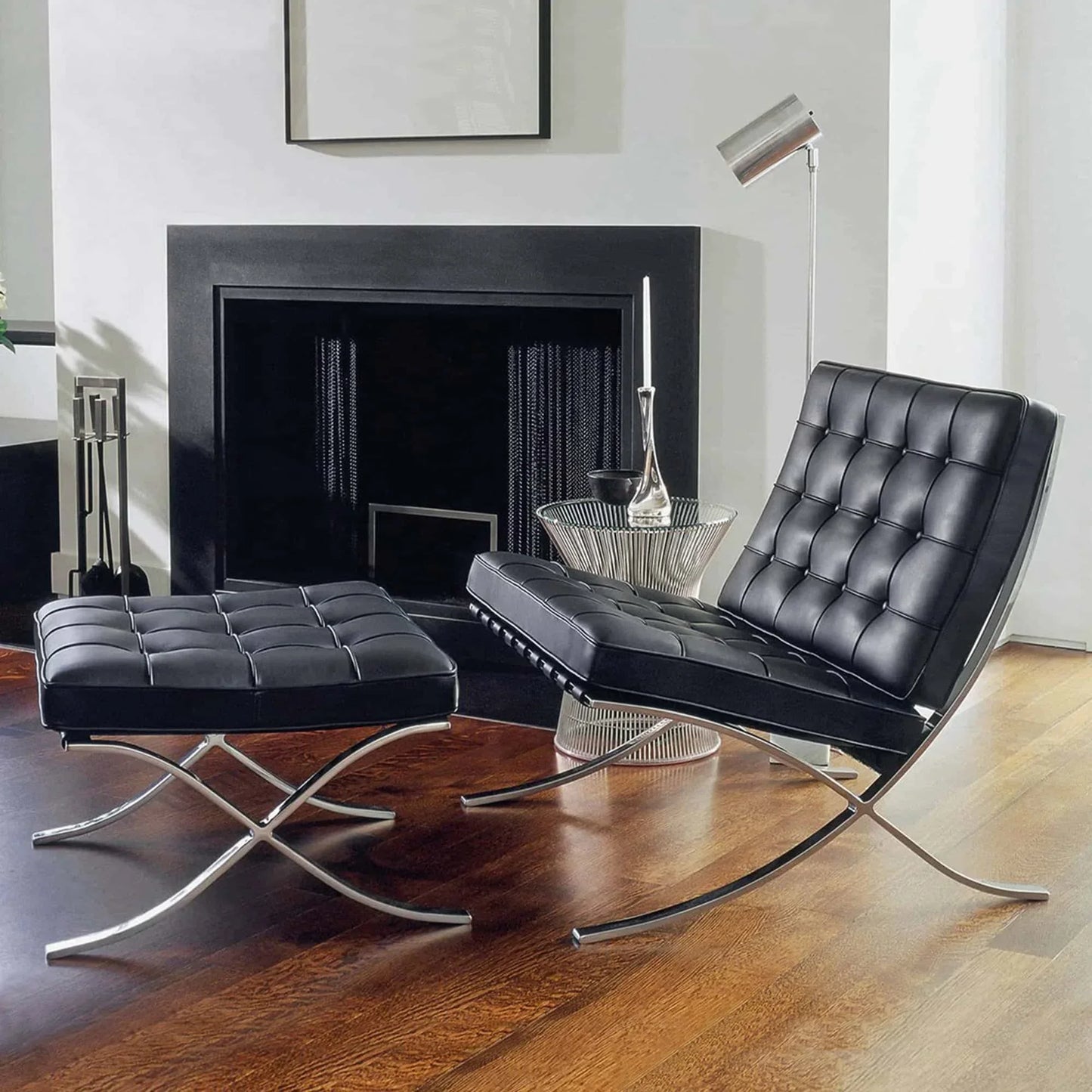 Nordic Bacelona Chair Single  Balcony Antique Metal Style Living Room Office Negotiation Chair Designer Leisure