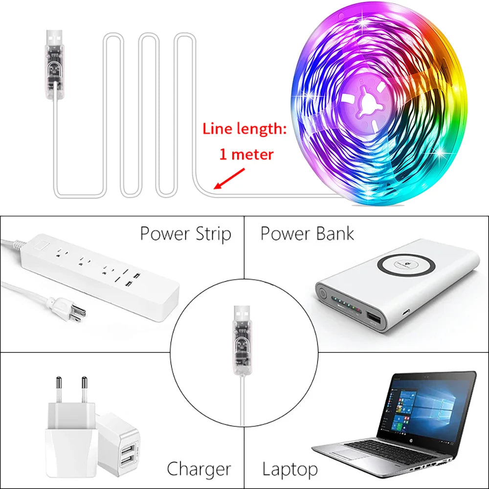 LED Strip Lights RGBIC 5050 LED Strips Commercial Grade Waterproofing App Control Tape Light For Bedroom Room Kitchen Bar