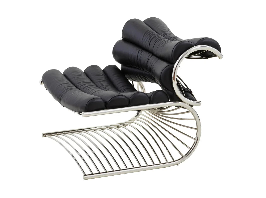 Nordic Designer Single Back Leisure Chair Creative Hardware Special-Shaped Ergonomic Model for Home and Living Room