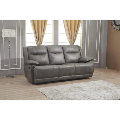 Bonded Leather Reclining Soa Couch Set Living Room Set 8006 (Grey, Soa)