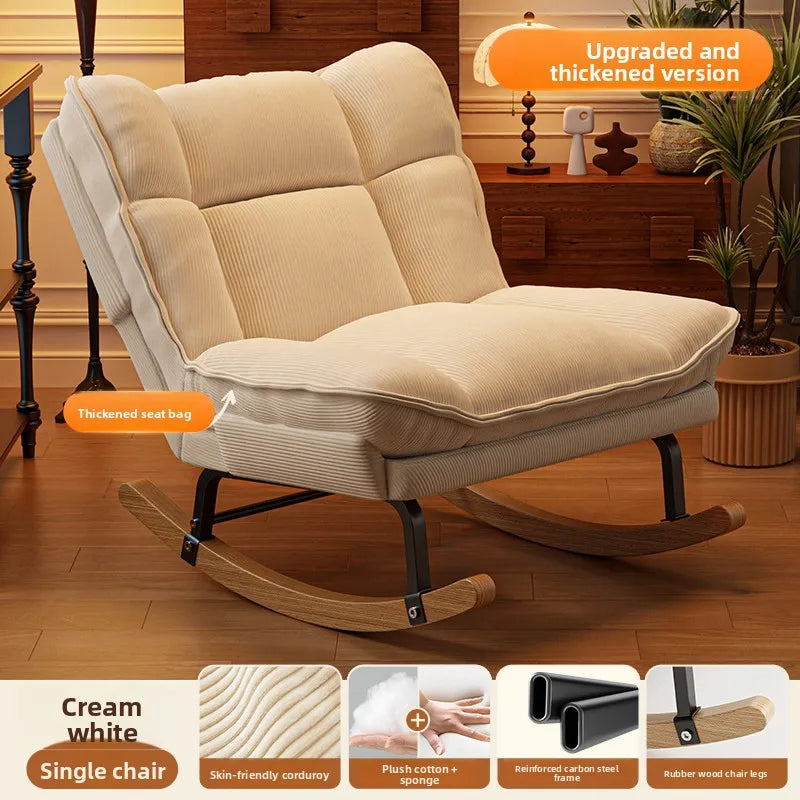 Rocking Reclining living room chairs comfortable exquisite modern minimalist Armchair soft backrest кресло home furniture