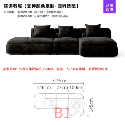 Oversized Black Living Room Sofas Minimalist Nordic Modern Living Room Sofas Lounge Lounge Couch Wohnzimmer Furniture For Home