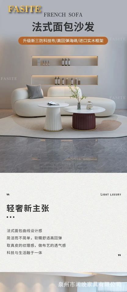 Premium flooring, living room sofa, Nordic velvet, Italian minimalism, lounge sofa, curved fabric, wooden sofa