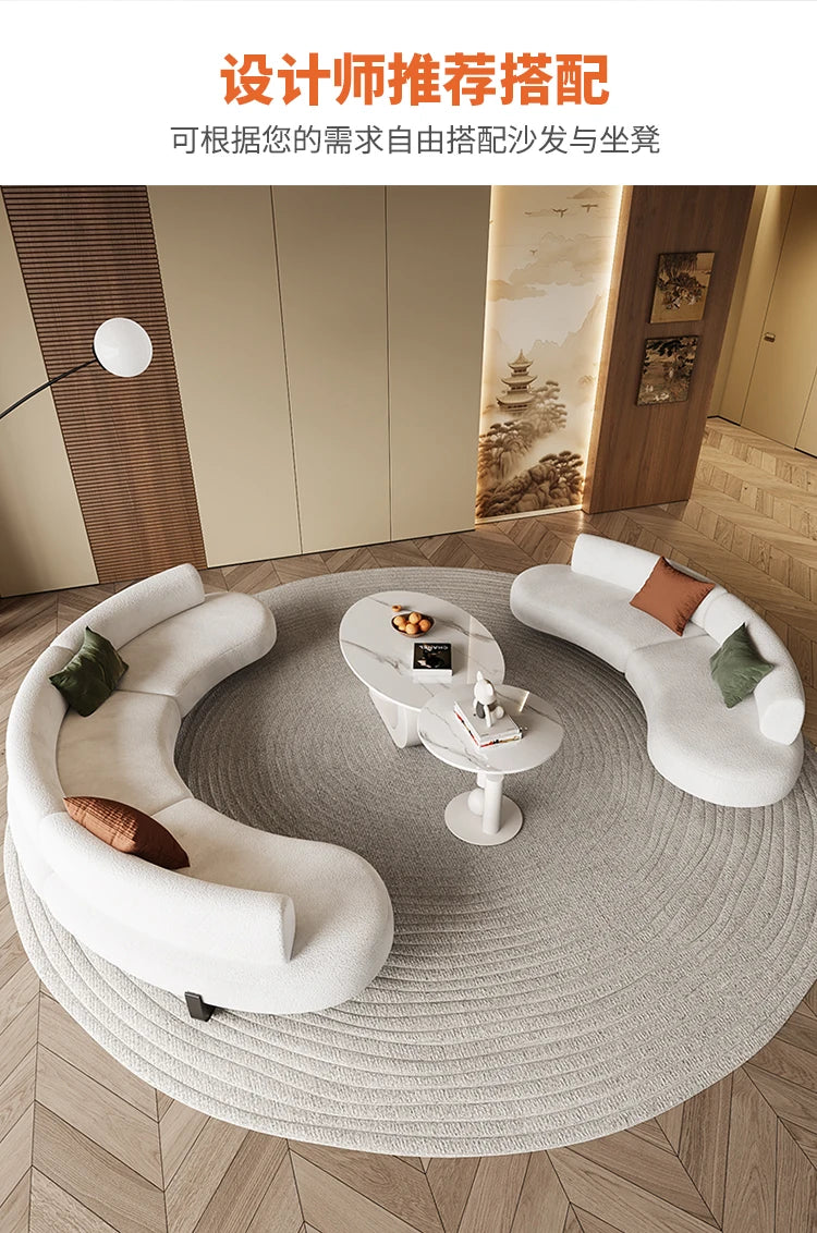 Nordic Light Luxury Curved Sofa Living Room Modern Simple Creative Comfortable Aesthetics Sofa Unusual Leisure Muebles Furniture