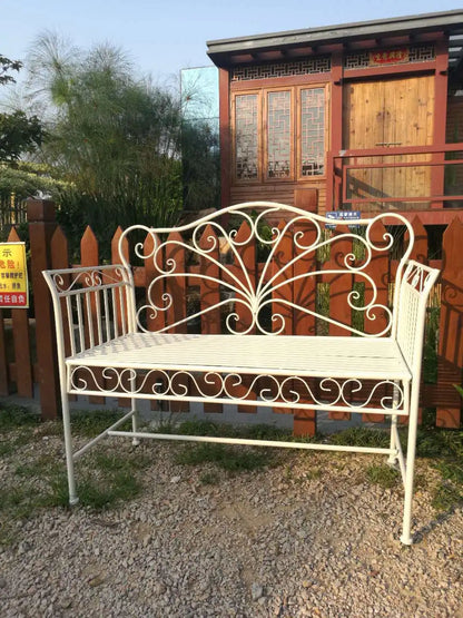 Foreign trade tail order clearance picking up leaks European backrest double chair outdoor courtyard leisure balcony bench park