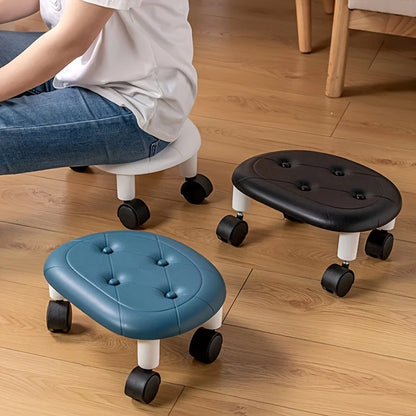 Mobile Plastic Leisure Chair with Silent Casters, Flexible Movement, Eco‑friendly and Durable Plastic Material