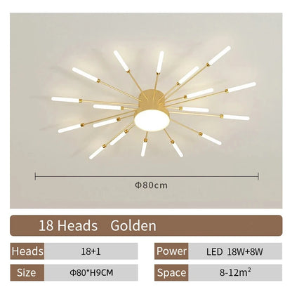Creative Fan Shaped LED Ceiling Lamp Modern Living Room Light Home Decor Dining Bedroom Kids Room Interior Ceiling Pendant Lamp