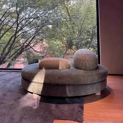 1PCS kXS French Pebble Sofa Designer Large Flat Layer Love Special-shaped Green Fabric Module Combination Arc