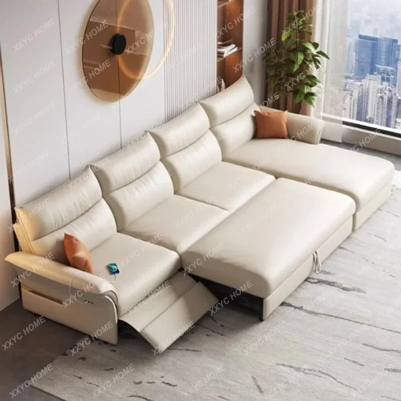 HHhot Sale Electric Beige Living Room Sofa Armrest Modern Luxury Living Room Sofas Recliner Sleeper Home Furniture