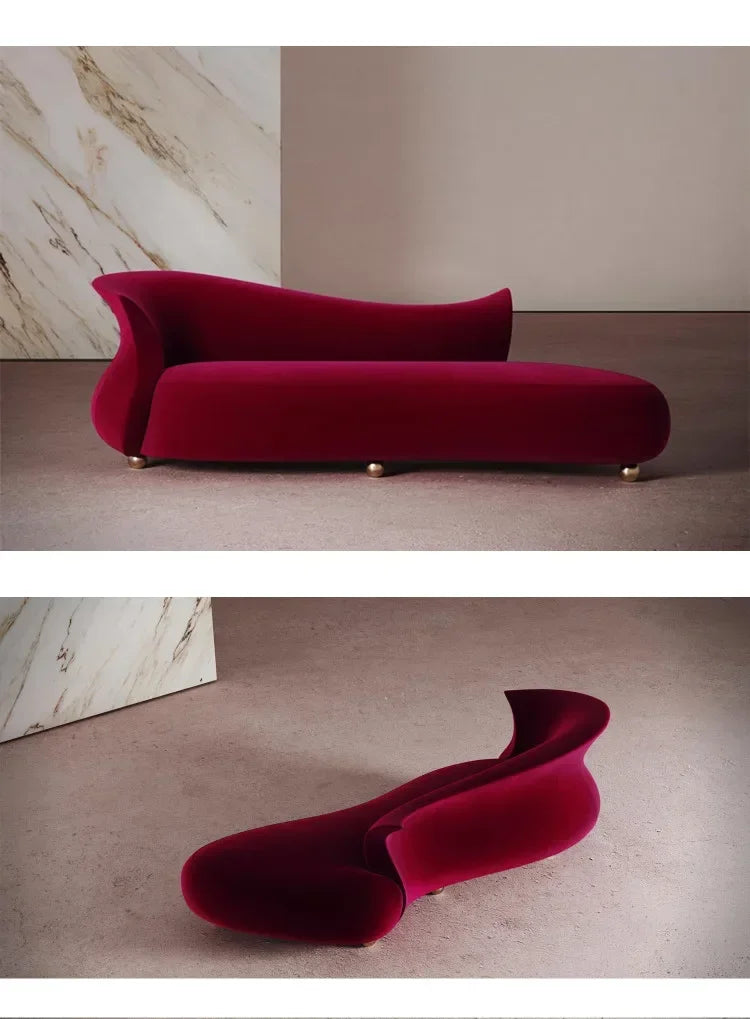 Personalized Art Sofa Hotel Villa Lobby Curved Shaped Reception Leisure Sofa