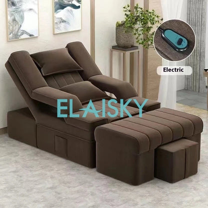 Electric Reclining Chair Foot Massage Sofa Foot Massage Foot Bath Bed Nail Eyelash Beauty Salon Sofa Chairs Cozy Massage Sofa
