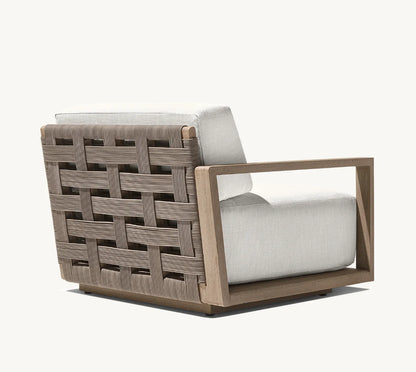 Modern Luxury All Weather Patio Garden Hotel Pool Sofa Set Outdoor Leisure Solid Wood Furniture Teak Modular Sofa L-Sectional