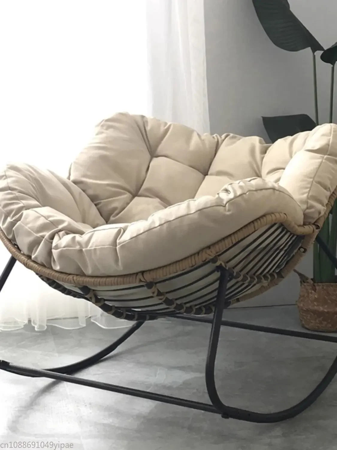 Rocking Chair Rattan Lazy Net Red Sofa Home Living Room