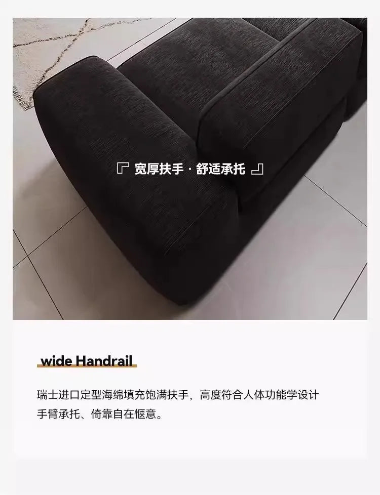Simple Style Vacuum Compression Living Room Sofa Light Luxury Furniture Corduroy Sponge Filling Multi-Person Sofa Customization