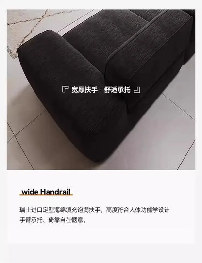 Simple Style Vacuum Compression Living Room Sofa Light Luxury Furniture Corduroy Sponge Filling Multi-Person Sofa Customization