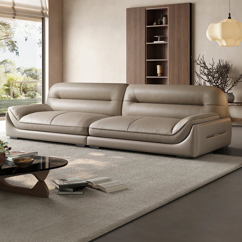 Leather Lounge Sofa, Luxury Italian Nordic Design, Lazy Couch Recliner, Mini Three Seater Divani Da Soggiorno Furniture