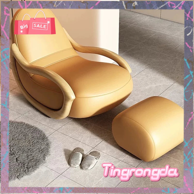 Living room chair simple white lazy reclining chair armchair sofa comfortable salon home furniture