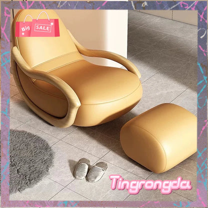 Living room chair simple white lazy reclining chair armchair sofa comfortable salon home furniture