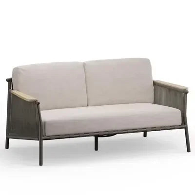 New Chinese solid wood sofa combination Zen walnut color modern villa ash living room solid wood sofa