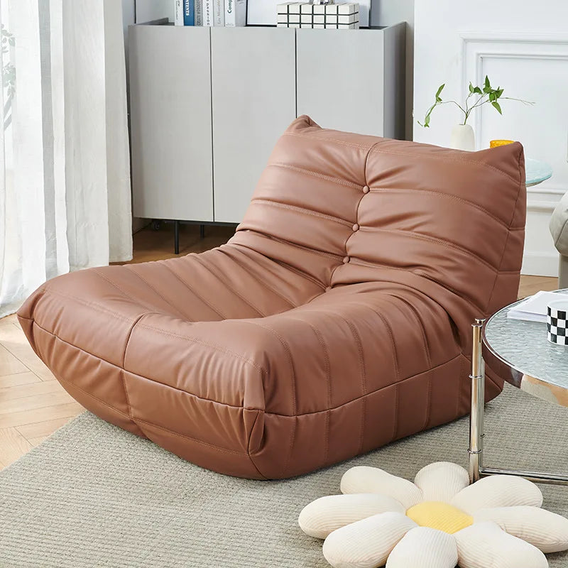 Bean Bag Sofa Single Person Lazy Couch Luxury Creative Designer Lounge Chair for Living Room Bedroom Caterpillar Style Soft