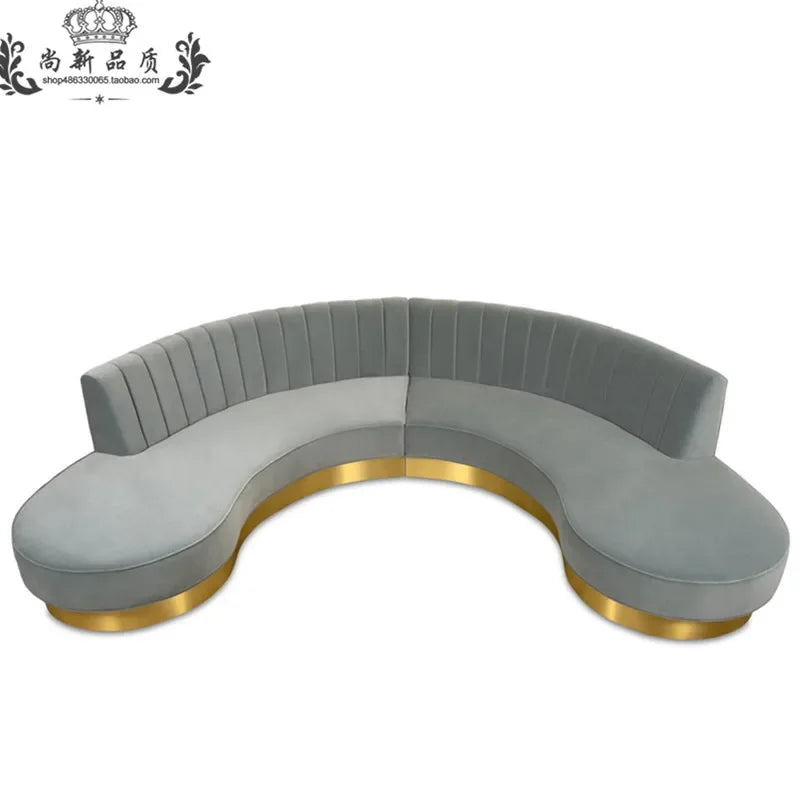 Modern light luxury curved sofa beauty salon reception living room clothing store designer furniture special-shaped sofa