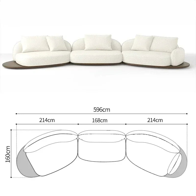 Home Living Room Coffee Designer Creative Three Person Log Style Furniture Modern Simple Sofa Morocco Fabric Sectional Sofas