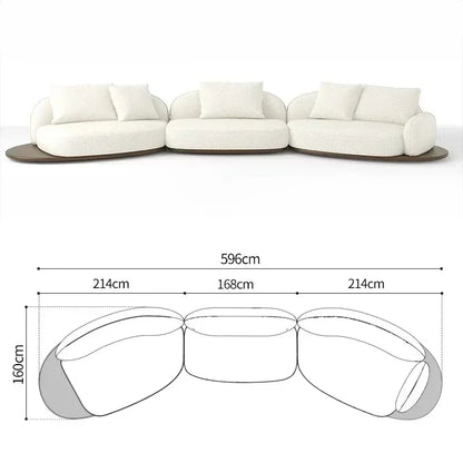 Home Living Room Coffee Designer Creative Three Person Log Style Furniture Modern Simple Sofa Morocco Fabric Sectional Sofas
