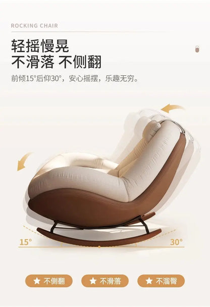 New Beanbag Chair Single Rocking Chair for Living Room Balcony Comfortable Upholstered Recliner