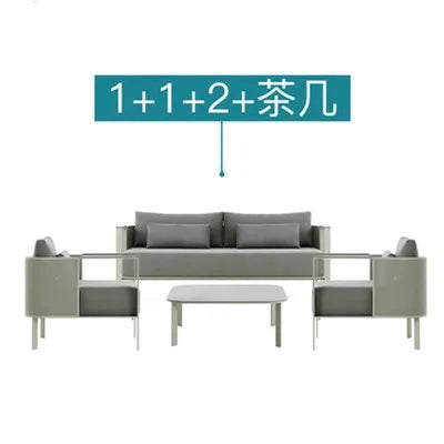 Modern Aluminum Garden Sofa Set - Durable and eco-friendly outdoor furniture with optional PE rattan frame