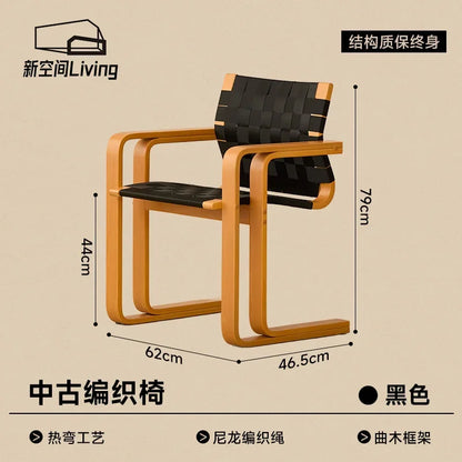 ZZ dining chair solid wood armrest home dining table retro back chair furniture home